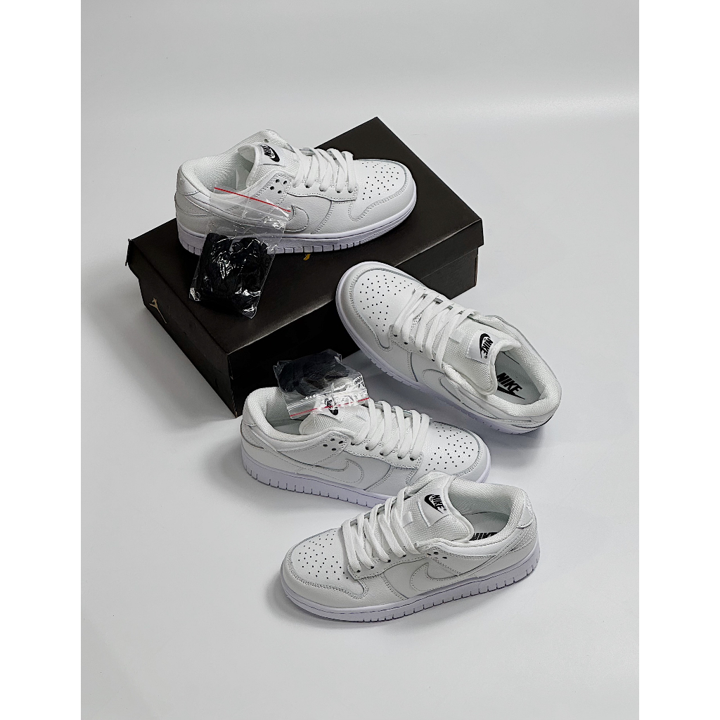 GIÀY SB DUNK TRẮNG FULL, SB DUNK CHICAGO TRẮNG FULL DA TRƠN _BẢN CAO CẤP FREE BOX BẢO VỆ