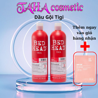 Dầu gội xả tigi đỏ bed head phục hồi cấp độ 3 - 750ml cặp dầu gội đầu xả phục hồi tóc hư tổn