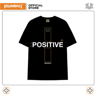 Áo thun urban monkey positive đen thun cotton cao cấp