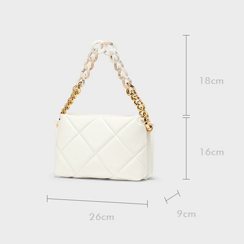 Túi CK Ô Trám Xích To Bản Mới Size 26 cm Kèm Dây Đeo Chéo