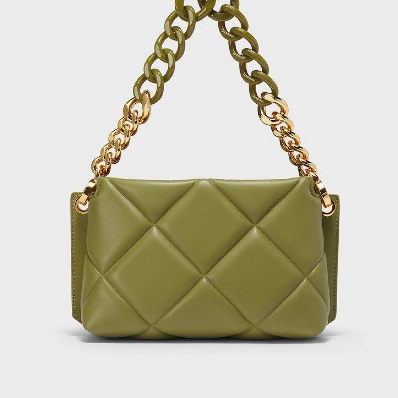 Túi CK Ô Trám Xích To Bản Mới Size 26 cm Kèm Dây Đeo Chéo