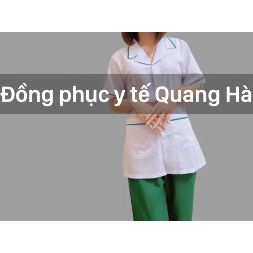 Áo Blue, Blouse trắng Viền Dáng Ngắn Ngang Đùi Nam Nữ - Cọc tay Hàng Đẹp Loại 1 Dành Cho Y Tá, Dược Sĩ, Điều Dưỡng.