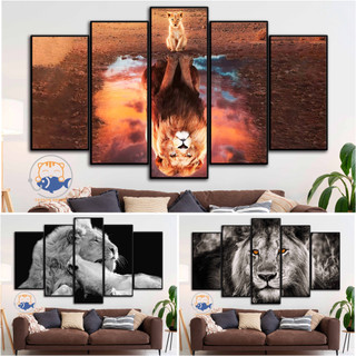 Tranh dán tường decor - tranh động vật - sư tử - lion