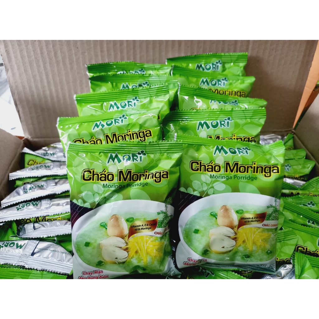 Cháo chùm ngây healthy Moringa, cháo dưỡng sinh yến mạch gạo lứt TMF 50gr/gói