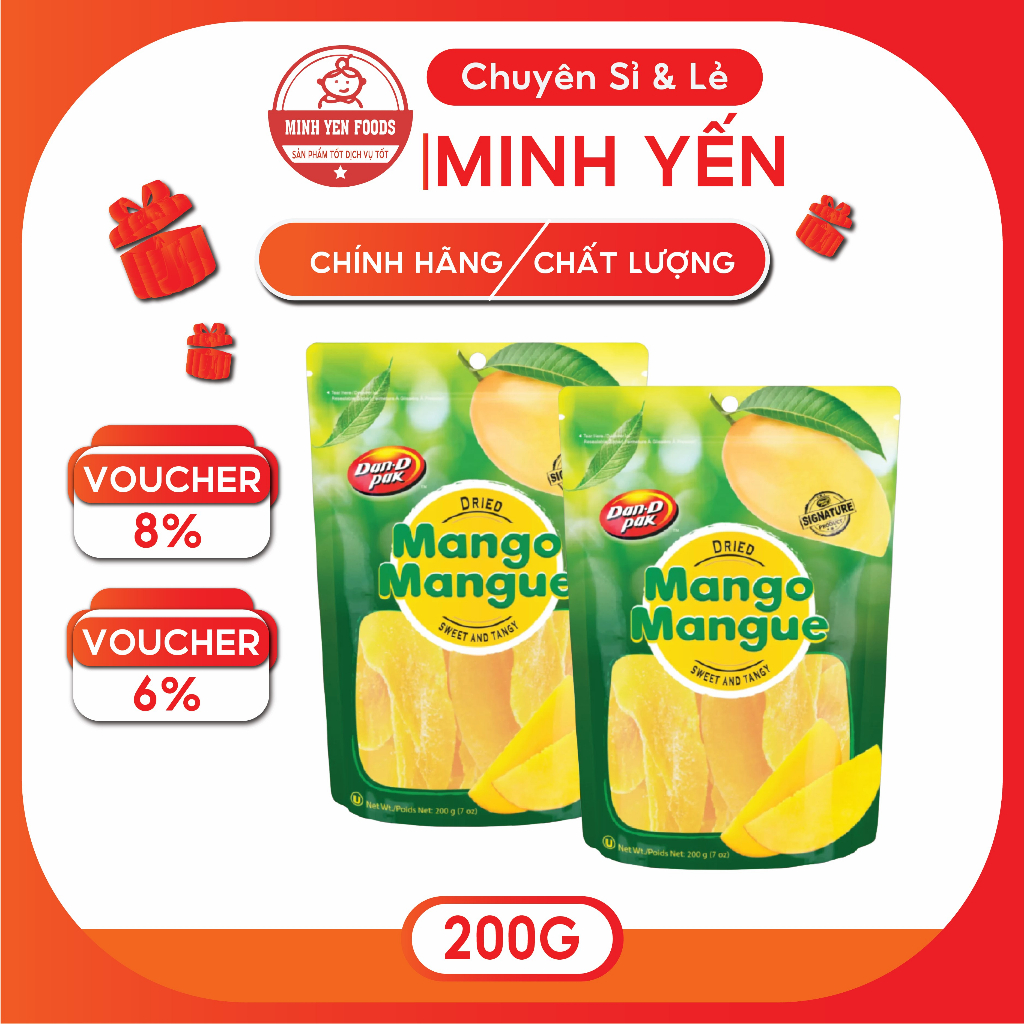 Xoài sấy dẽo 200g Dan D Pak