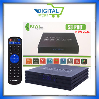 KIWIBOX S3 PRO khiển giọng nói . kiwi s3 pro 2021 Ram 2G, Rom 8G, Wifi 2BT, Android 10, Bluetooth 5.0 [ Chính Hãng ]