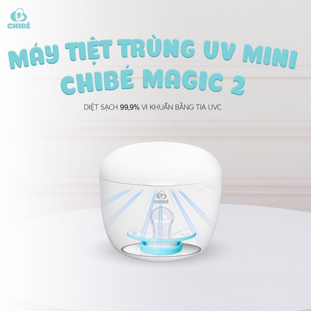 Máy tiệt trùng UV Mini Chibé , tiệt trùng ti giả, núm ti nhỏ gọn - Bảo hành 18 tháng