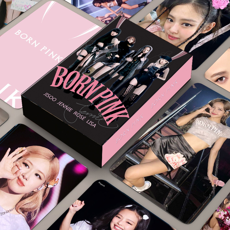 Thẻ Lomo card BlackPink bo góc BORN PINK Album Thần Tượng Kpop - Bộ Nhóm Cây Đen