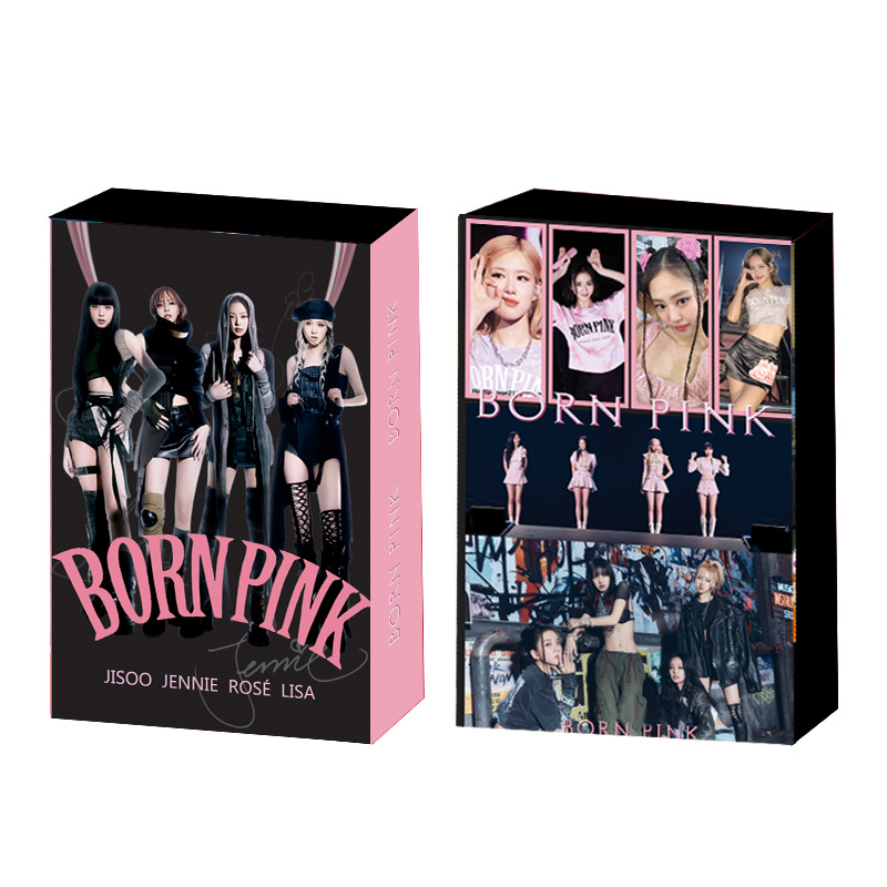 Thẻ Lomo card BlackPink bo góc BORN PINK Album Thần Tượng Kpop - Bộ Nhóm Cây Đen