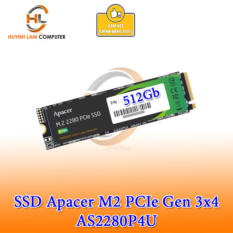 Ổ cứng M2 SSD Apacer 512Gb Nvme AS2280P4U Gen 3x4 - Hàng chính hãng