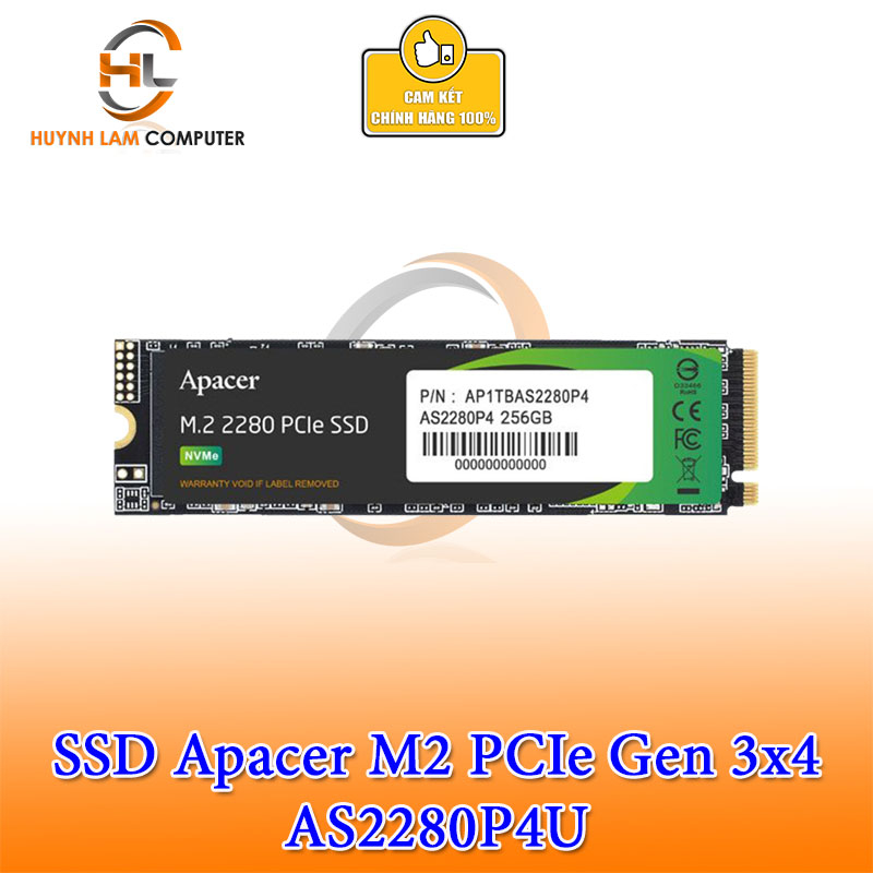 Ổ cứng M2 SSD Apacer 256Gb Nvme AS2280P4U Gen 3x4 - Hàng chính hãng