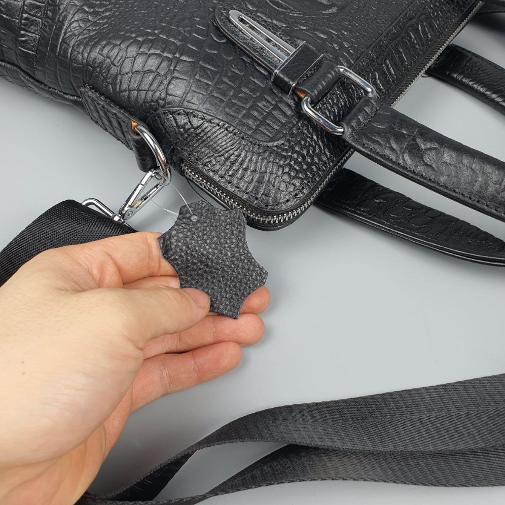 Túi đeo chéo nam da bò thật vân cá sấu TD125LEA  - 100% da thật, BH 3 năm