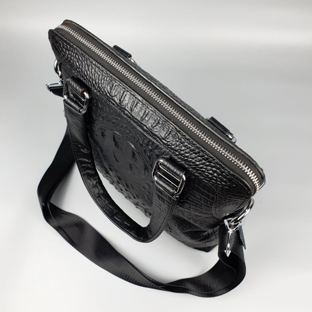 Túi đeo chéo nam da bò thật vân cá sấu TD125LEA  - 100% da thật, BH 3 năm