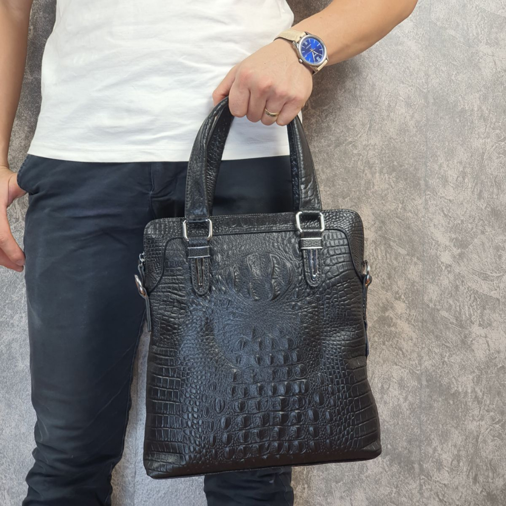 Túi đeo chéo nam da bò thật vân cá sấu TD125LEA  - 100% da thật, BH 3 năm