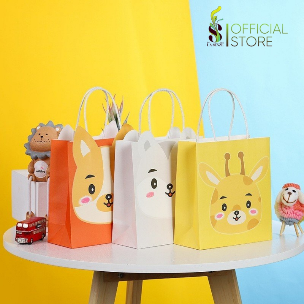 Túi Giấy Animals Siêu Kute Đựng Quà Tặng Cao 18 x Dài 20 x Hông 10cm