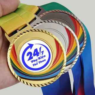 HUY CHƯƠNG BÓNG ĐÁ GIÁ RẺ - HUY CHƯƠNG BÔNG LÚA, HUY CHƯƠNG 7 MÀU ( Miễn phí thiết kế theo yêu cầu )