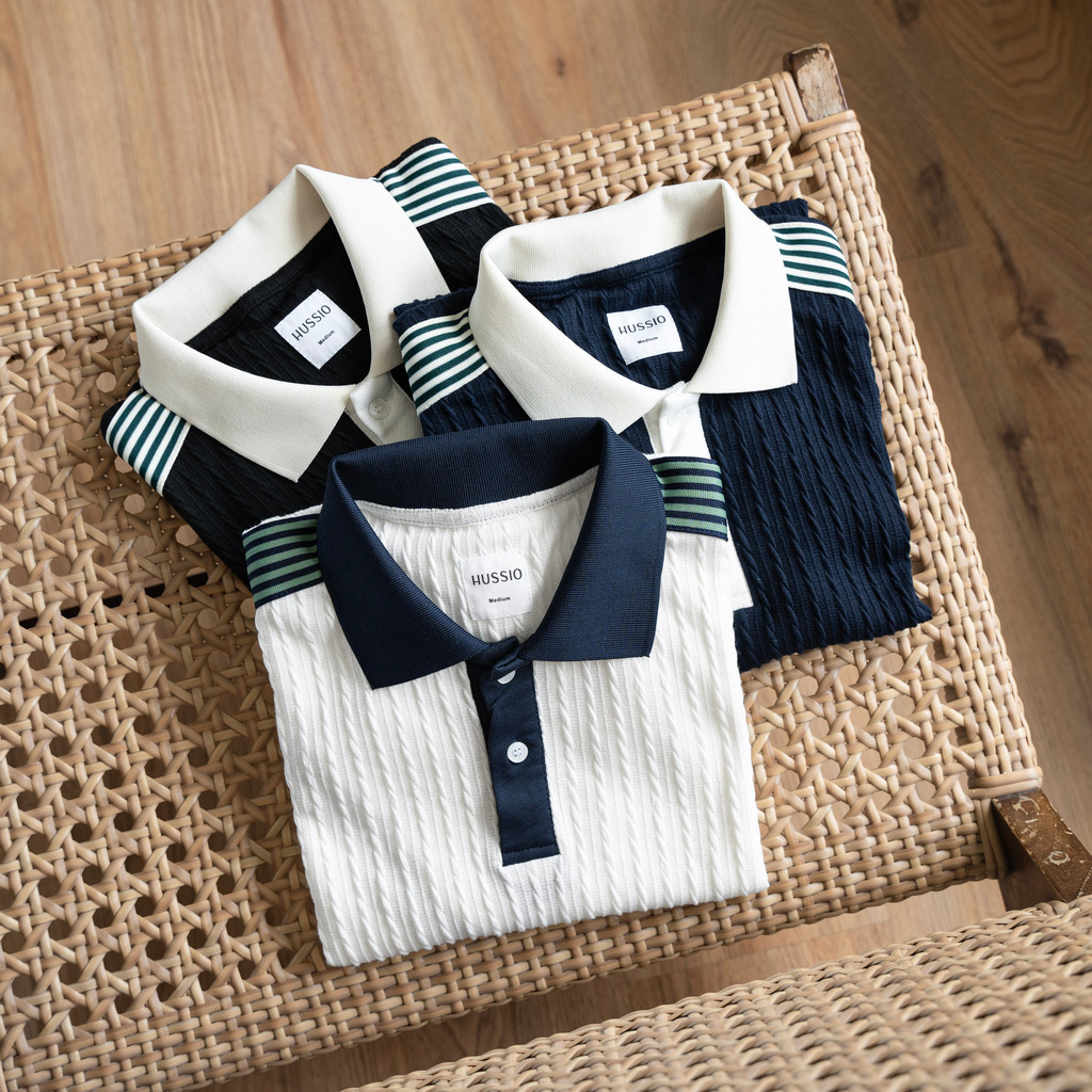 Áo thun Polo nam LUCUS V2 vải cotton dệt kim cao cấp, năng động, thanh lịch, chuẩn form - HUSSIO