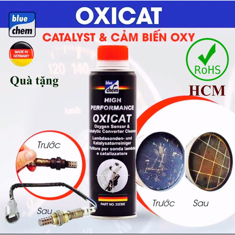 Bluechem- Oxicat Vệ sinh cảm biến oxy ô tô, ngăn ngữa báo lỗi động cơ