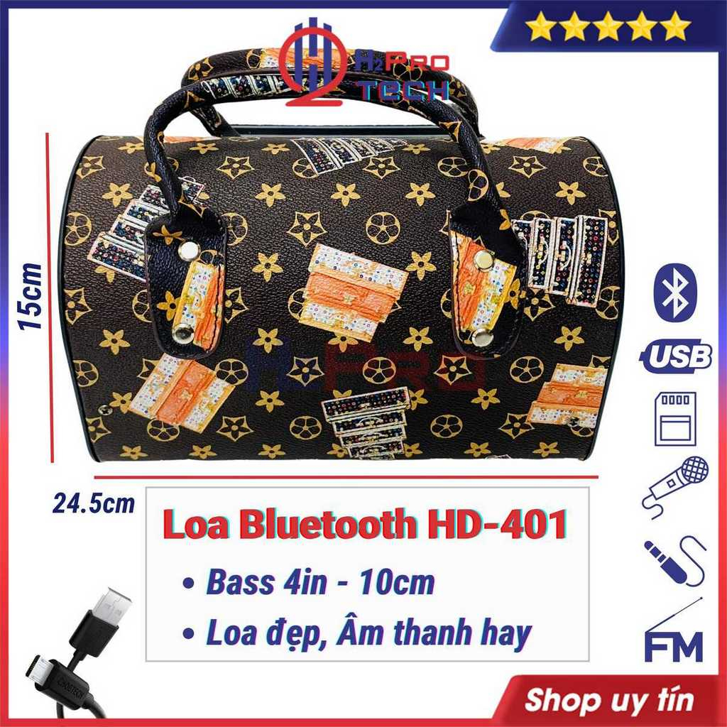 Loa Bluetooth Crown 4 Bass 10 Usb-Thẻ Nhớ-Radio Fm-Karaoke, Loa Cho Ô Tô Super Bass Nghe Nhạc Cực Hay - H2Pro Tech