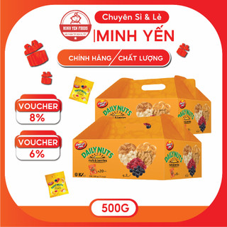 HỘP HẠT 20 gói DAILY NUTS MIX DINH DƯỠNG XUẤT KHẨU CANADA 500GR- DAN D PAK