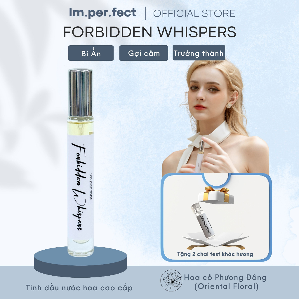 Tinh Dầu Nước Hoa Nữ Cao Cấp Imperfect Forbidden Whispers - Hàm Lượng Tinh Dầu Cao, Lưu Hương 4 - 6 Tiếng