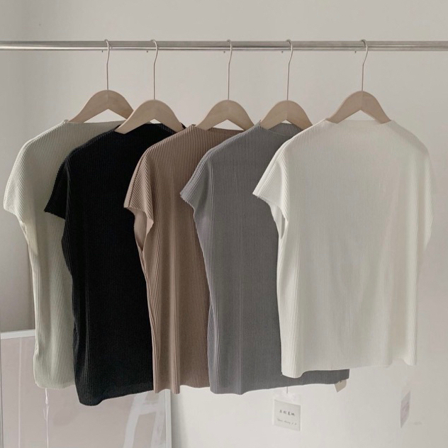 Áo thun gân tay dơi cổ leo sang chảnh Heppy _ Ao6917_P11K6