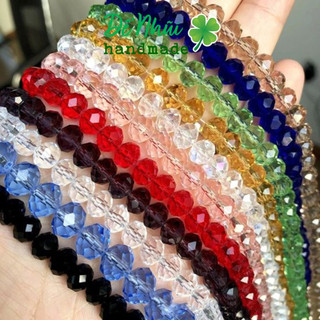 50 Hạt Pha Lê Hình Tròn Dẹp (Bánh Cam) 8mm