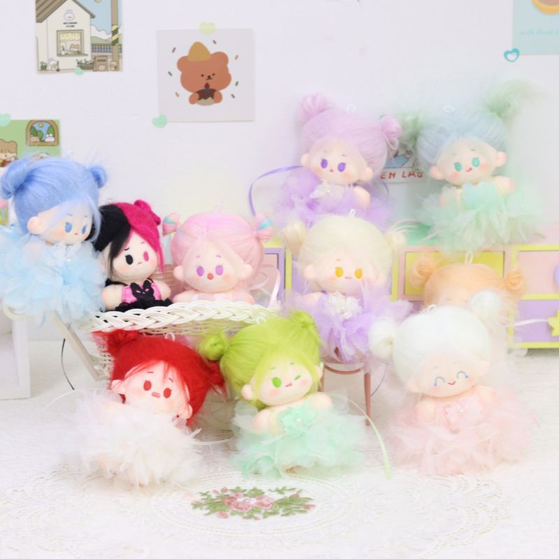 DOLL KHÔNG THUỘC TÍNH 10CM TÓC TƠ - BÚP BÊ KHÔNG THUỘC TÍNH 10CM TOC TƠ