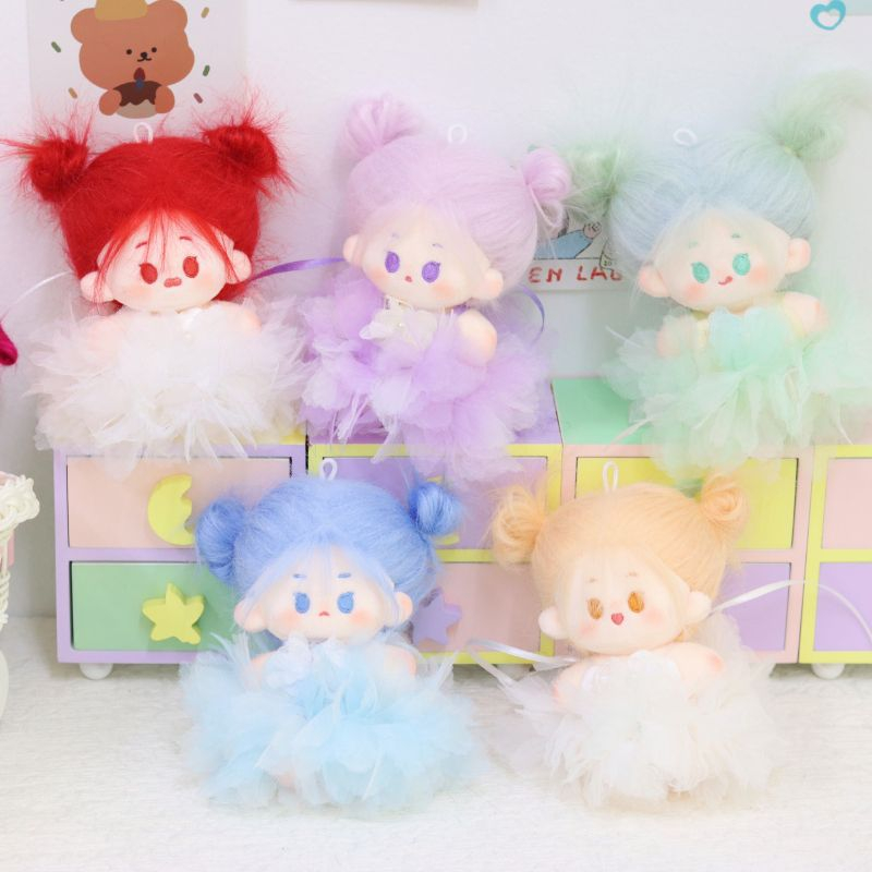 DOLL KHÔNG THUỘC TÍNH 10CM TÓC TƠ - BÚP BÊ KHÔNG THUỘC TÍNH 10CM TOC TƠ