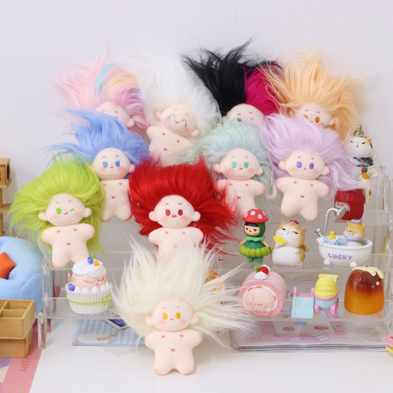 DOLL KHÔNG THUỘC TÍNH 10CM TÓC TƠ - BÚP BÊ KHÔNG THUỘC TÍNH 10CM TOC TƠ