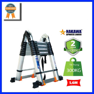 Thang nhôm rút đôi chữ a hakawa hk-256 5m6