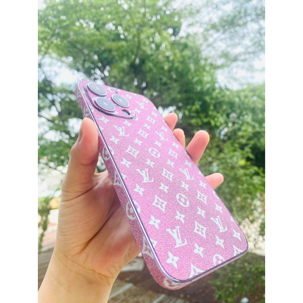 Skin Nhũ Hồng LV nhỏ - miếng dán cho iphone