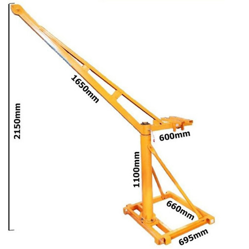 Máy Tời Mini ABG, Cẩu Xoay 360 Độ Tải Trọng 500kg - Giúp Nâng Hạ Hàng Hóa Vật Nặng Lên Cao