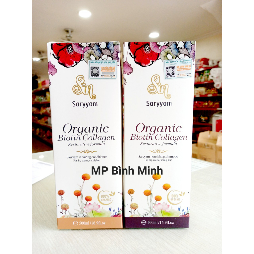 Dầu gội xả nước hoa Sinhair Saryyam Organic Biotin &amp; Collagen