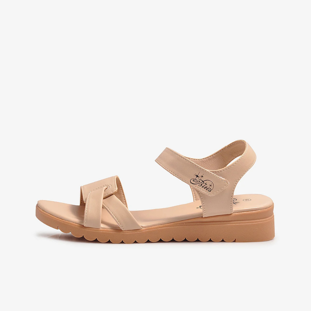 Dép Sandal Nữ  Biti.s ❤️FREE SHIP❤️ Quai Hậu - DTW011388 KEM-DEN Size 36-39