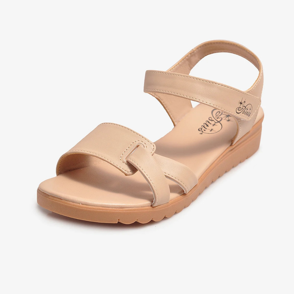 Dép Sandal Nữ  Biti.s ❤️FREE SHIP❤️ Quai Hậu - DTW011388 KEM-DEN Size 36-39