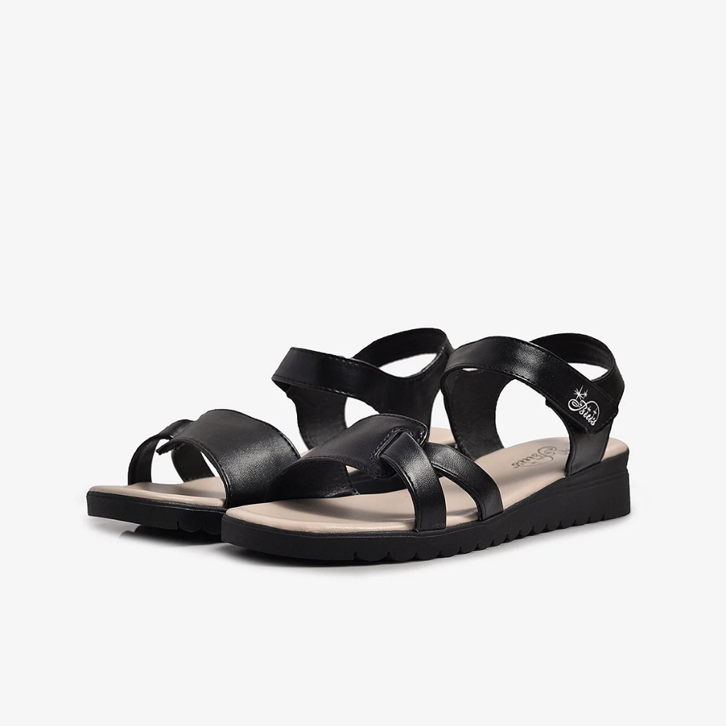 Dép Sandal Nữ  Biti.s ❤️FREE SHIP❤️ Quai Hậu - DTW011388 KEM-DEN Size 36-39