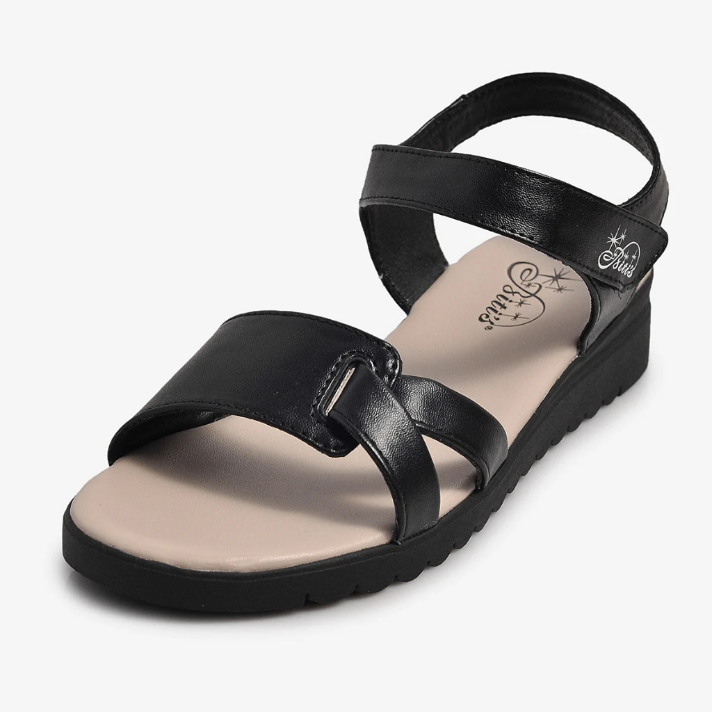 Dép Sandal Nữ  Biti.s ❤️FREE SHIP❤️ Quai Hậu - DTW011388 KEM-DEN Size 36-39