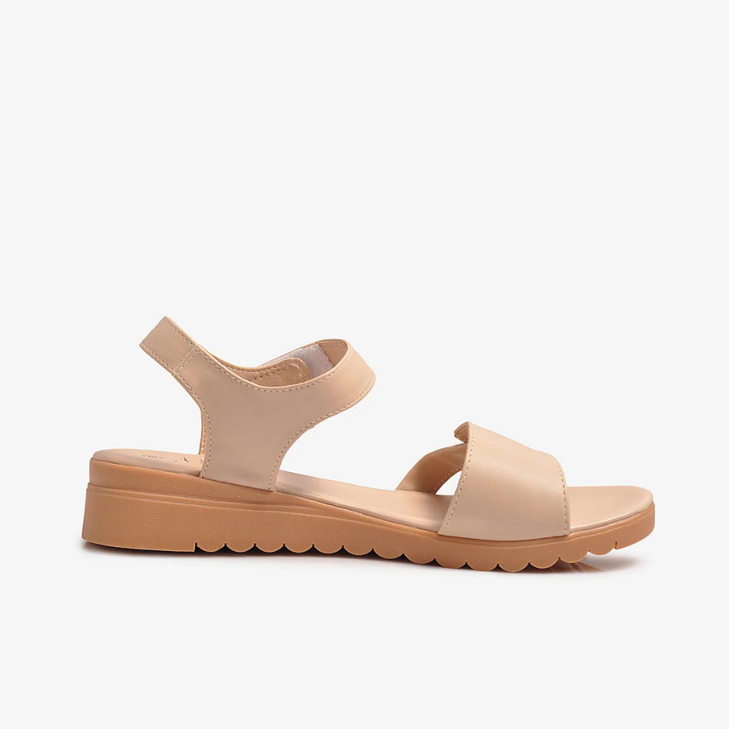 Dép Sandal Nữ  Biti.s ❤️FREE SHIP❤️ Quai Hậu - DTW011388 KEM-DEN Size 36-39