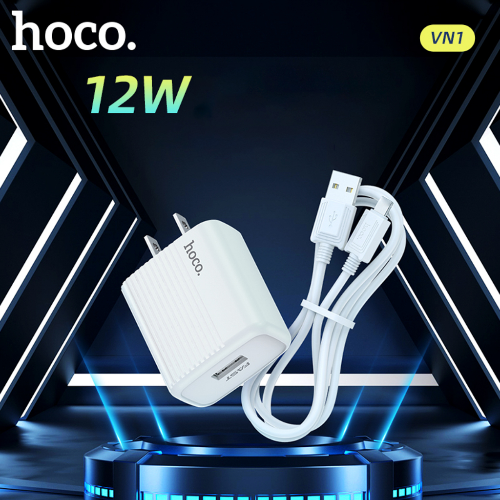Hoco Chính Hãng Độc Quyền - Bộ củ sạc nhanh Hoco VN1 12W và củ sạc cho điện thoại - Shin Case
