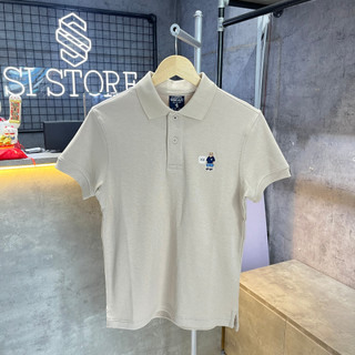 Áo polo whoau mini logo bear light brown / nâu nhạt