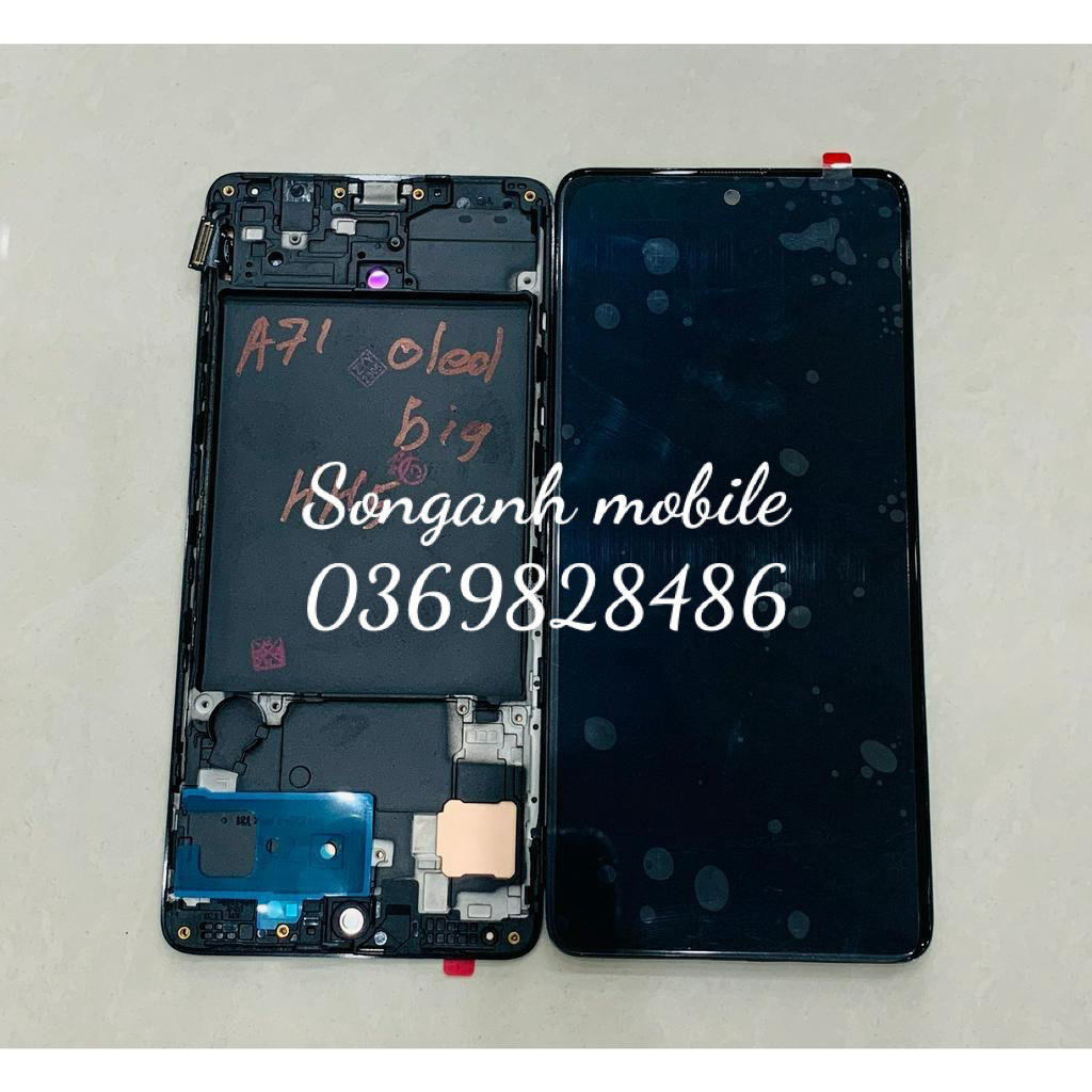 ￼Màn Hình Nguyên Bộ Samsung A71 / SM-A715F, Loại OLED- 2iC, Liền Xương