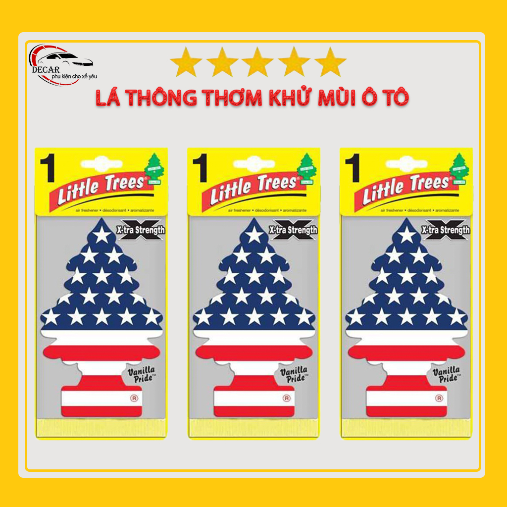 Cây thông thơm khử mùi ô tô, xe hơi little trees mỹ , lá cây thông sáp thơm tỏa mùi oto, phòng ngủ, tủ quần áo