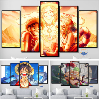 Tranh dán tường decor anime - one piece - luffy - zoro