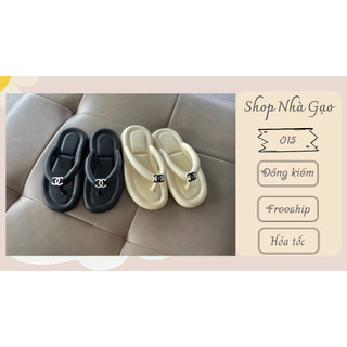 ( Shop nhà Gạo_015) Dép tông chữ x đi chơi đi hàng ngày màu đen và trắng