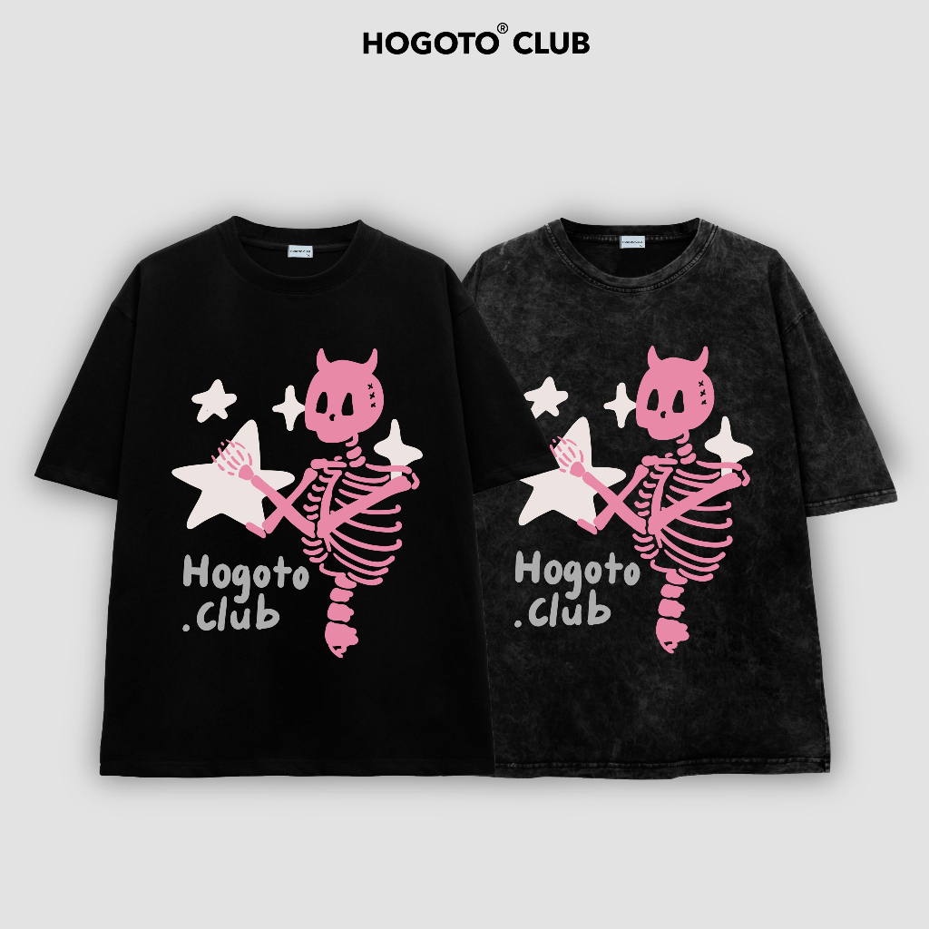 Áo thun Local Brand QUỶ HỒNG unisex 100% cotton - shop Hogotoclub - nam nữ from rộng oversize