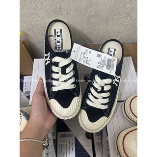Mule basic MLB - 2 màu trắng / đen - (HÀNG CHÍNH HÃNG)