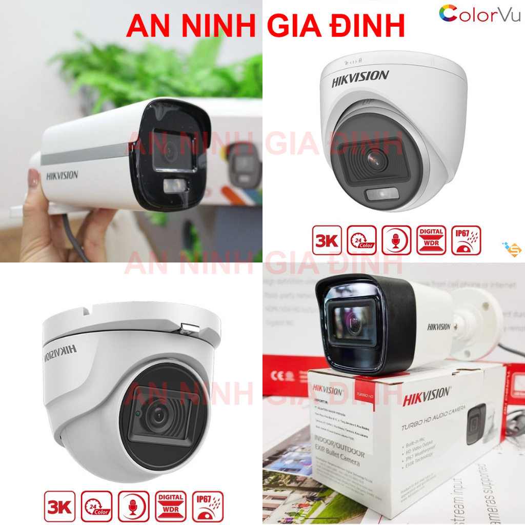 Camera Hikvision 5mp có mic âm thanh - màu đêm 16H0T-ITPFS | 76H0T-ITMFS | 10KF0T-FS | 70KF0T-MFS chính hãng