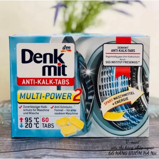 Viên tẩy lồng máy giặt denkmit hộp 60 viên