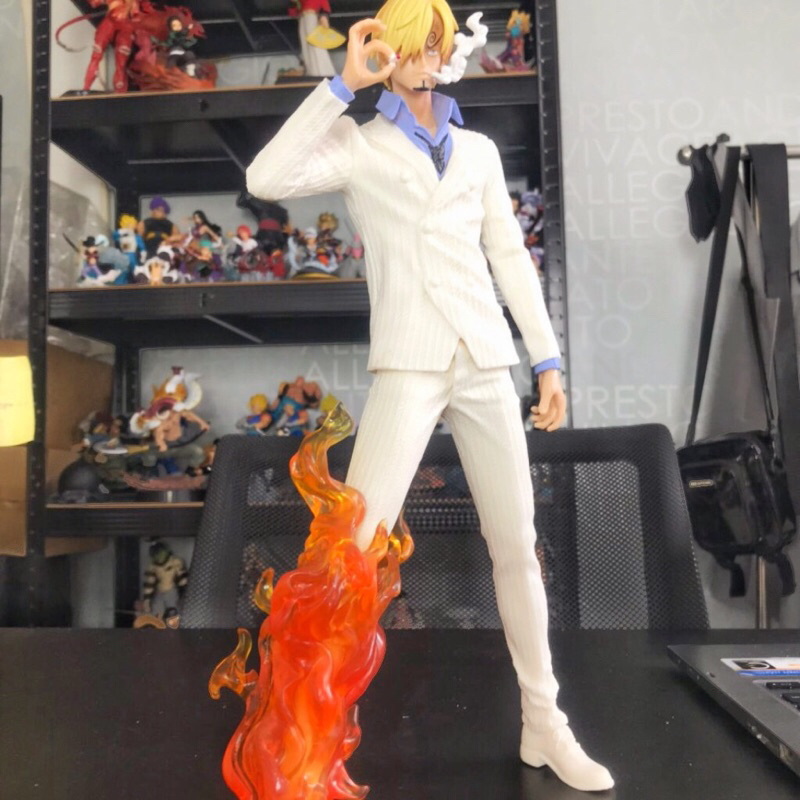 Mô hình One Piece Luffy Store Sanji hắc cước chân lửa cao 32cm full box, figure decor nhân vật anime vua hải tặc